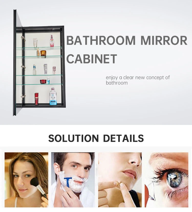 Framed Aluminum Surface-Mount 1-Door Bathroom Medicine Cabinet