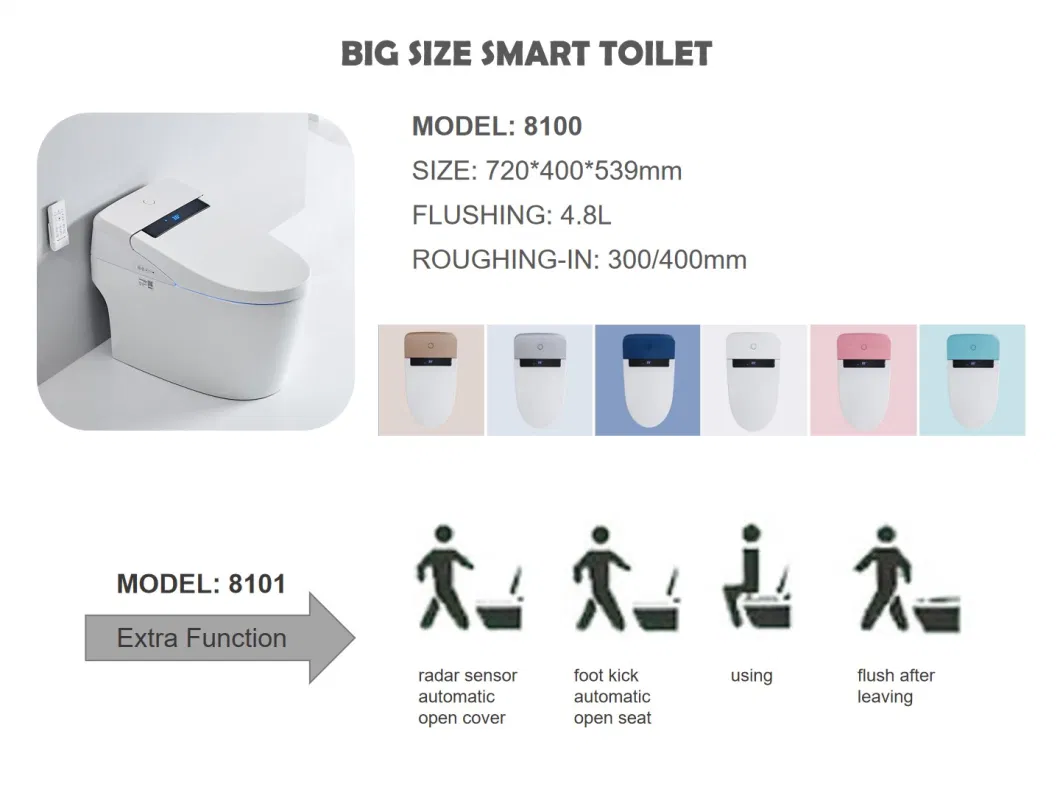 Bidet Electronic Cover Smart Electrical Heated Soft Closed Automatic Open Electric Intelligent Toilet Seat for Toilet Bowl
