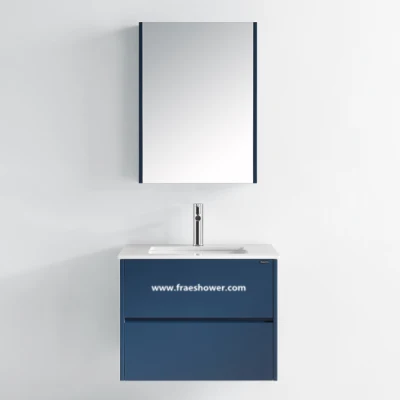거울 캐비닛이 있는 현대적인 멜라민 합판 벽걸이형 욕실 세면대